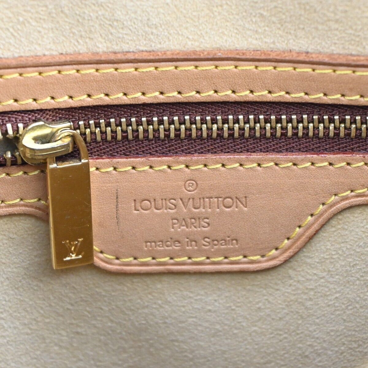 LOUIS VUITTON Logo Looping GM Shoulder Bag Monogram Leather Brown M51145 15GA174