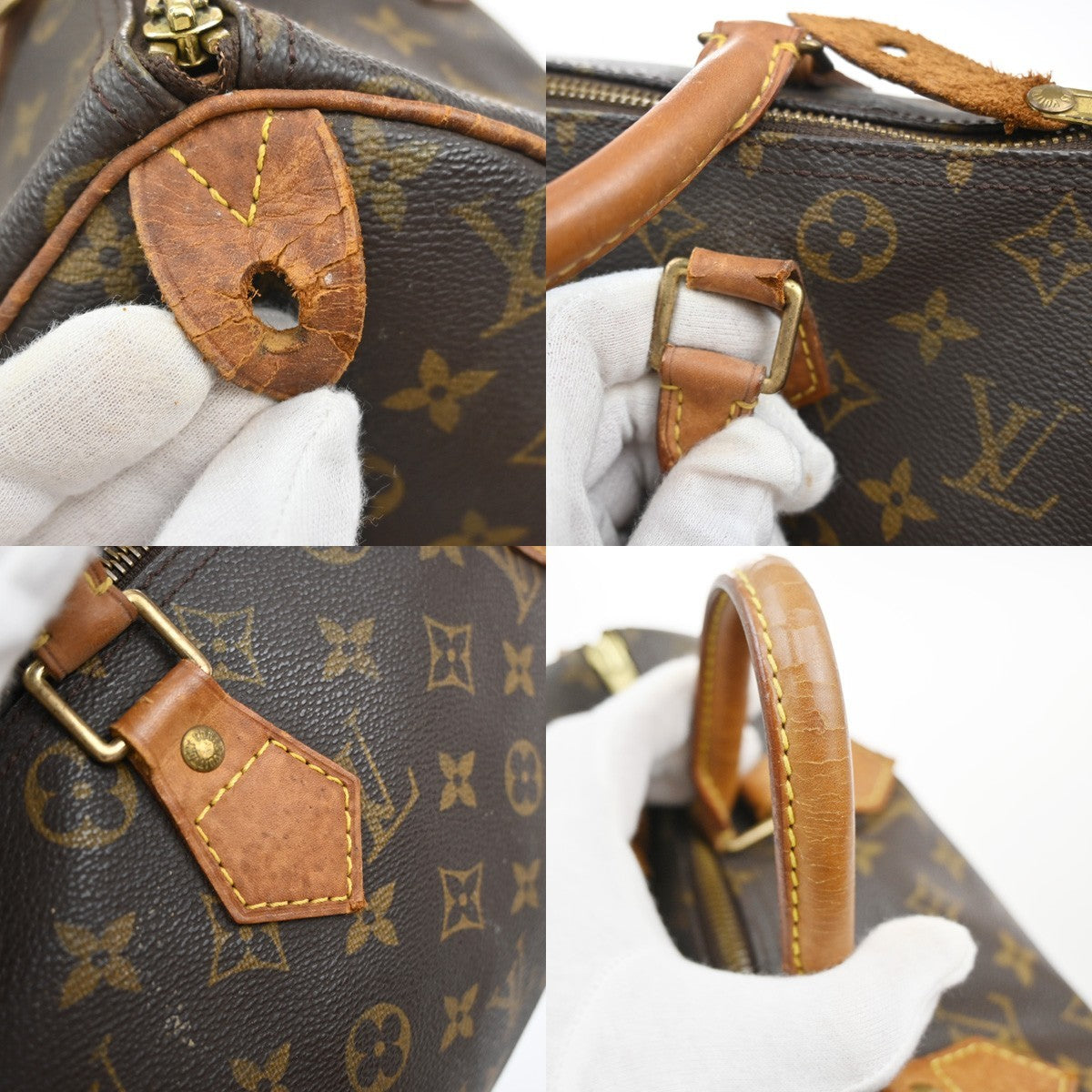 LOUIS VUITTON Speedy 30 Travel Hand Bag Monogram Leather Brown M41526 19PA023