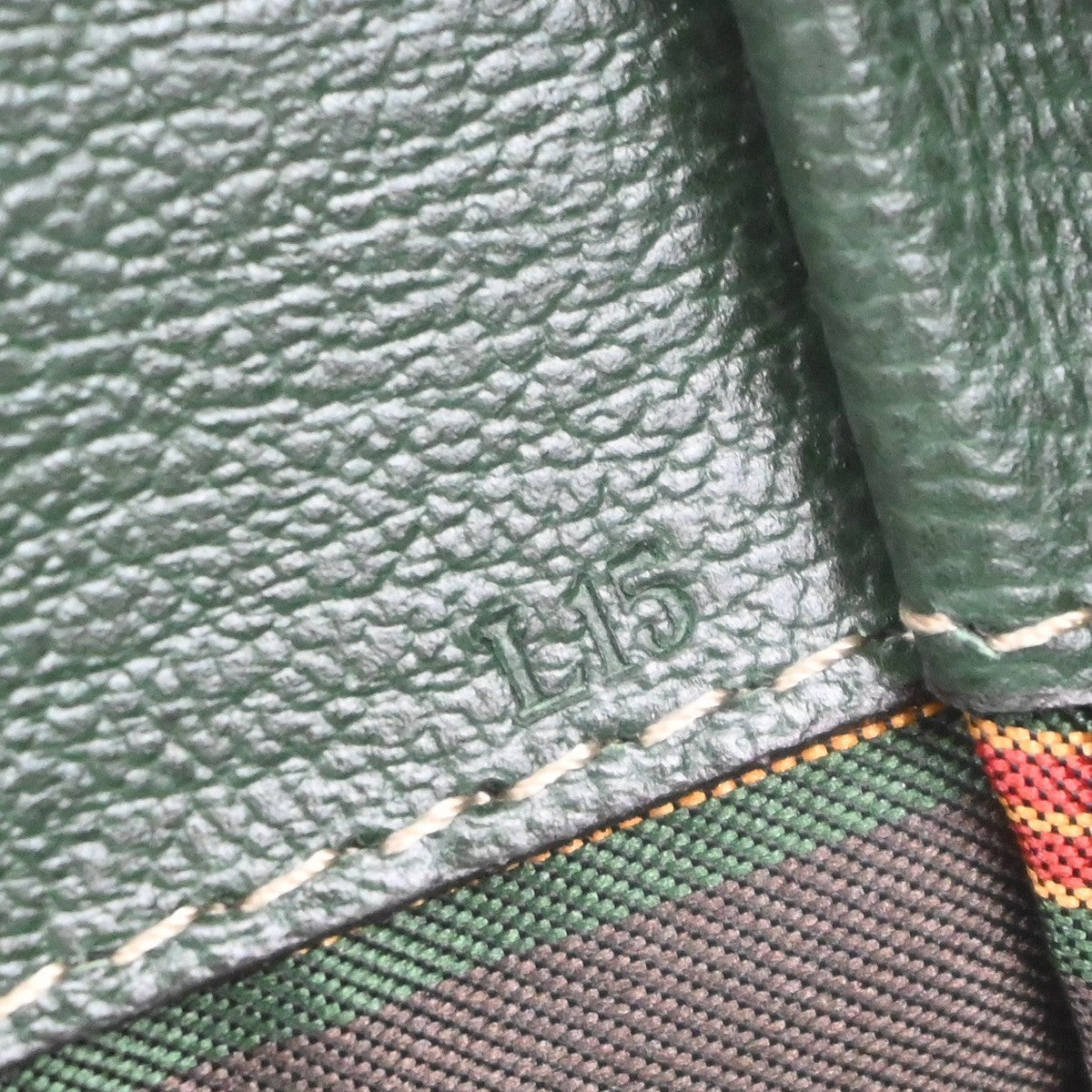 LOEWE Velazquez Logo Shoulder Bag Suede Leather Green Blue GHW Spain 97MA549