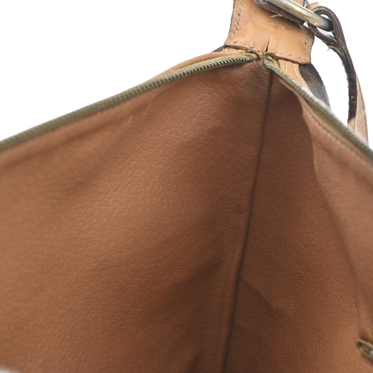 32.Live CELINE Macadam Pattern Shoulder Tote Bag PVC Leather Brown GHW 04KB843