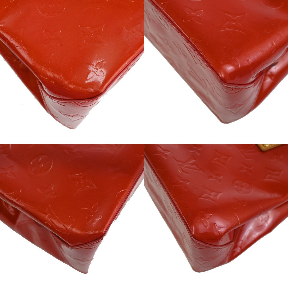 LOUIS VUITTON Read PM Hand Bag Monogram Vernis Patent Leather Red M91088 86FB595