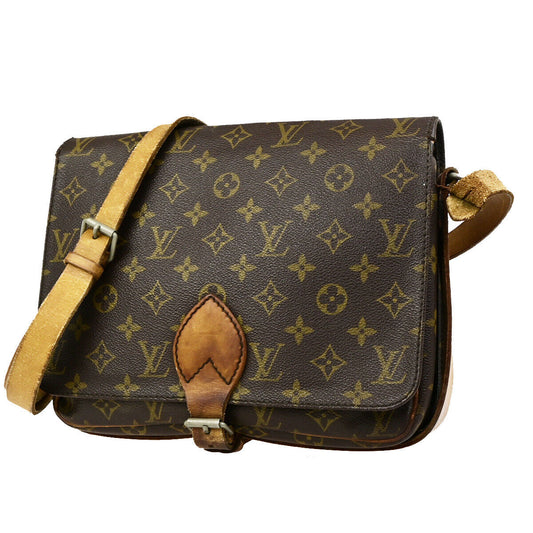 LOUIS VUITTON Cartouchiere GM Shoulder Bag Monogram Leather Brown M51252 63SJ500