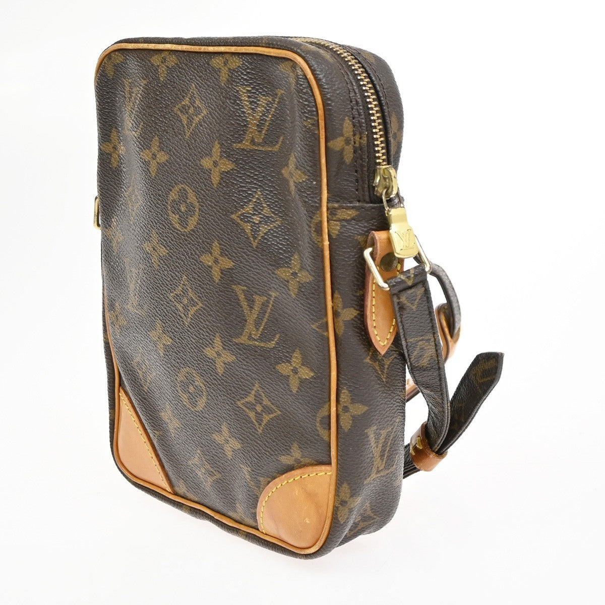 LOUIS VUITTON Danube Shoulder Bag Monogram Leather Brown France M45266 39CA956