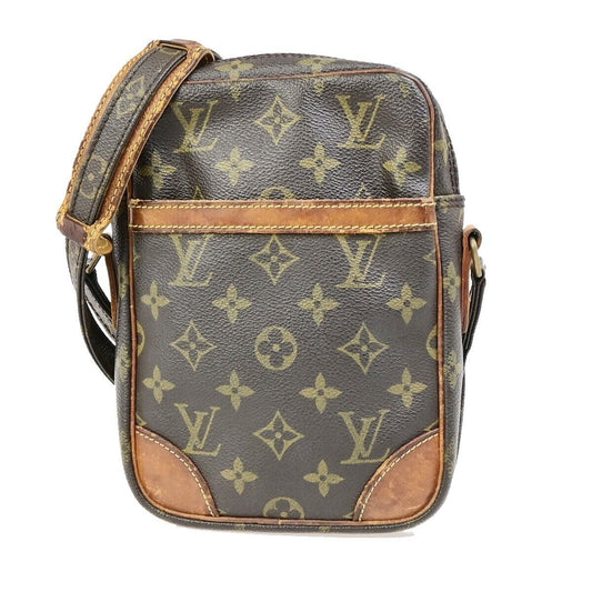 LOUIS VUITTON Danube Shoulder Bag Monogram Leather Brown France M45266 65ED045