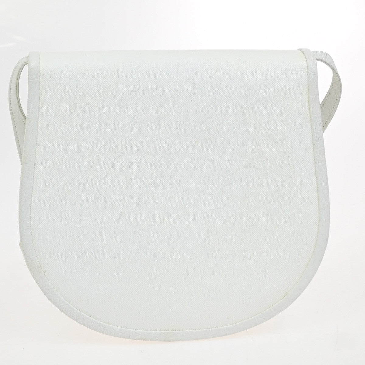 YVES SAINT LAURENT YSL Shoulder Bag Leather White GHW 67CB052