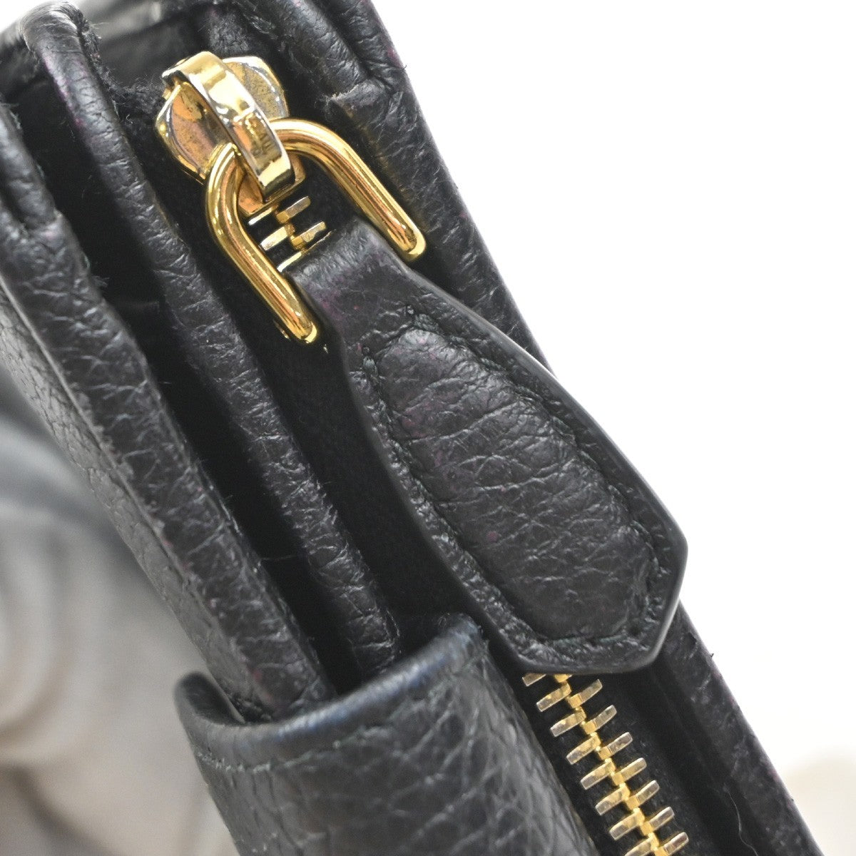 PRADA Logo Bifold Compact Wallet Purse Vitello Leather Black GHW Italy 65YJ111