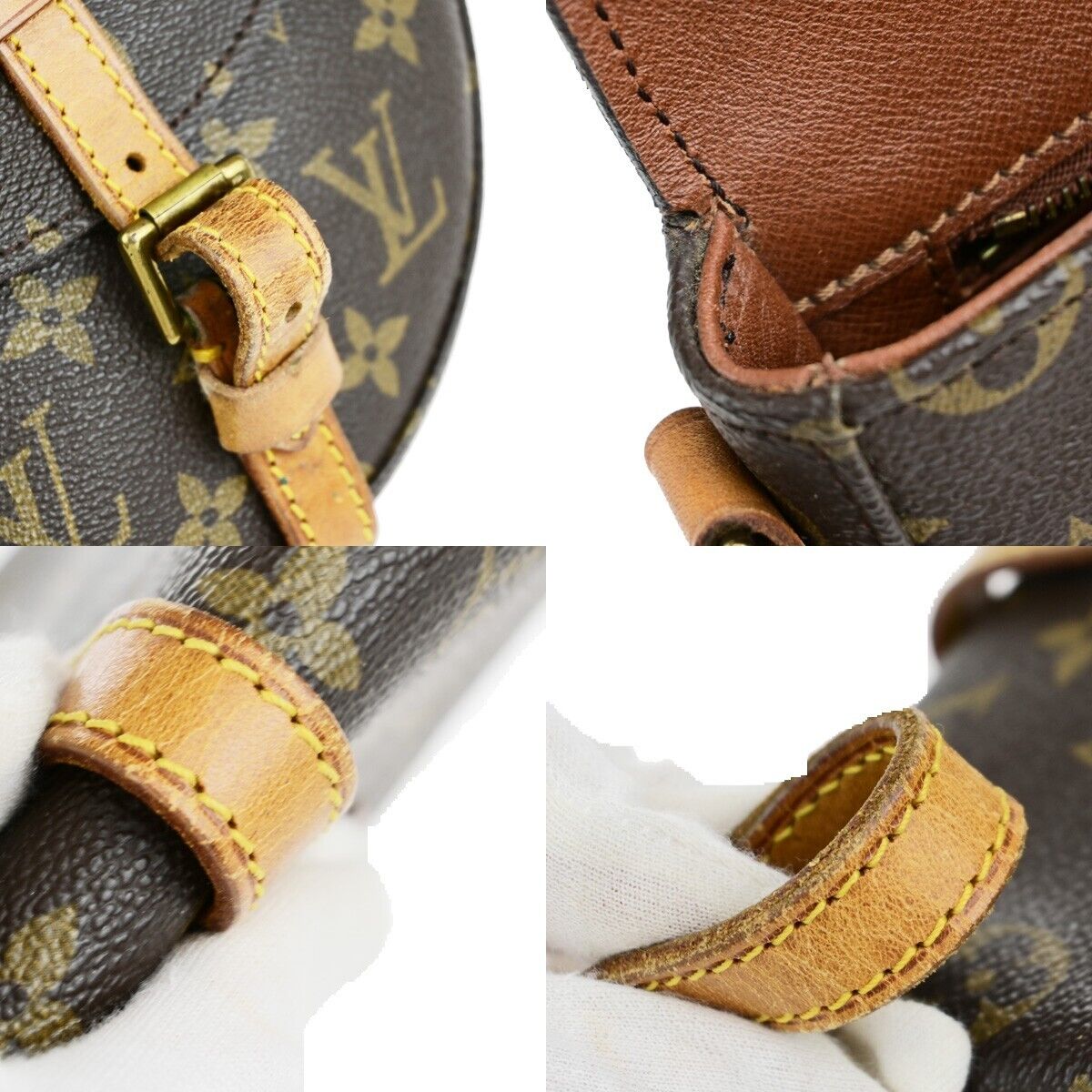 LOUIS VUITTON Chantilly PM Shoulder Bag Monogram Leather Brown M51234 35EC956