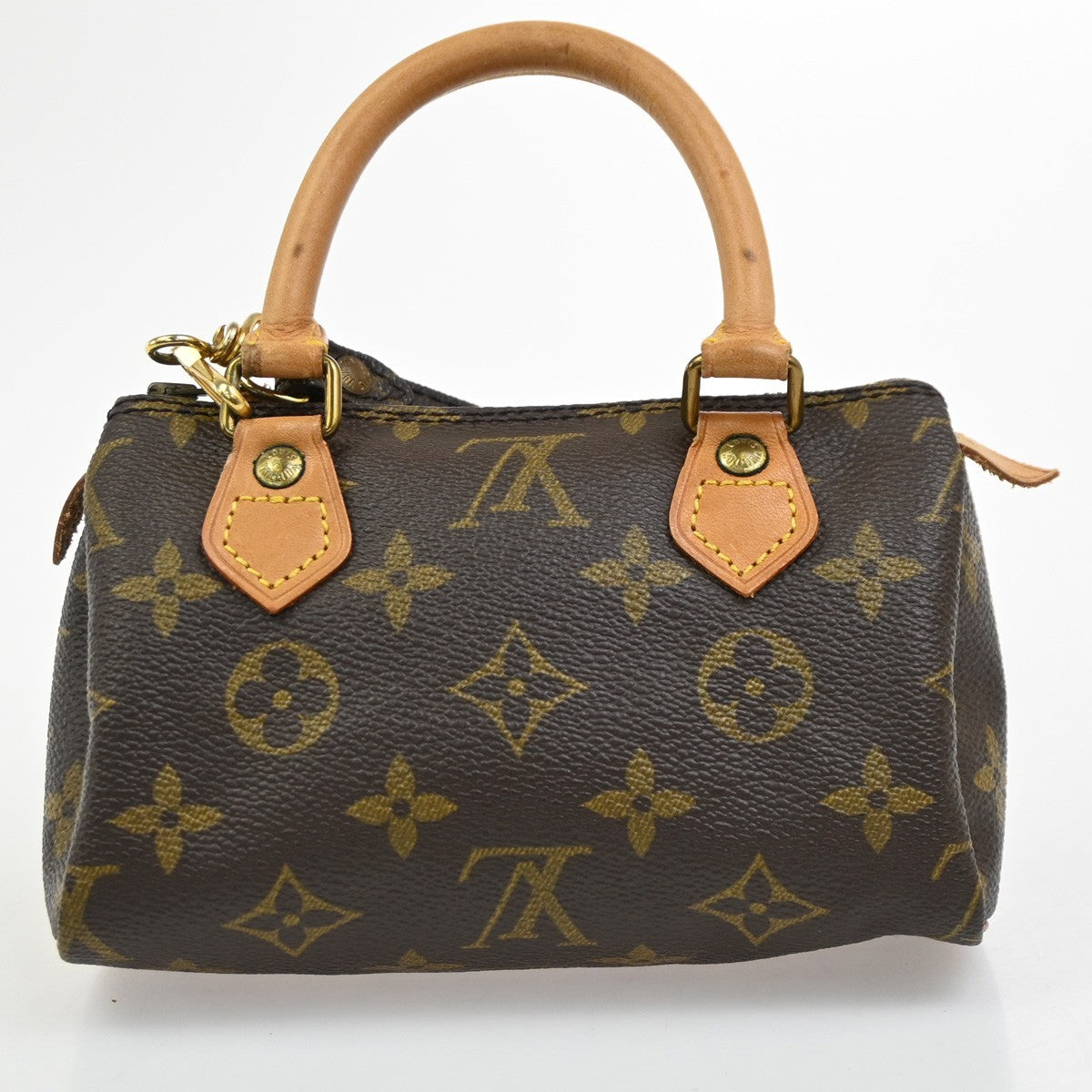 LOUIS VUITTON Mini Speedy 2Way Hand Bag Monogram Leather Brown M41534 98CA975