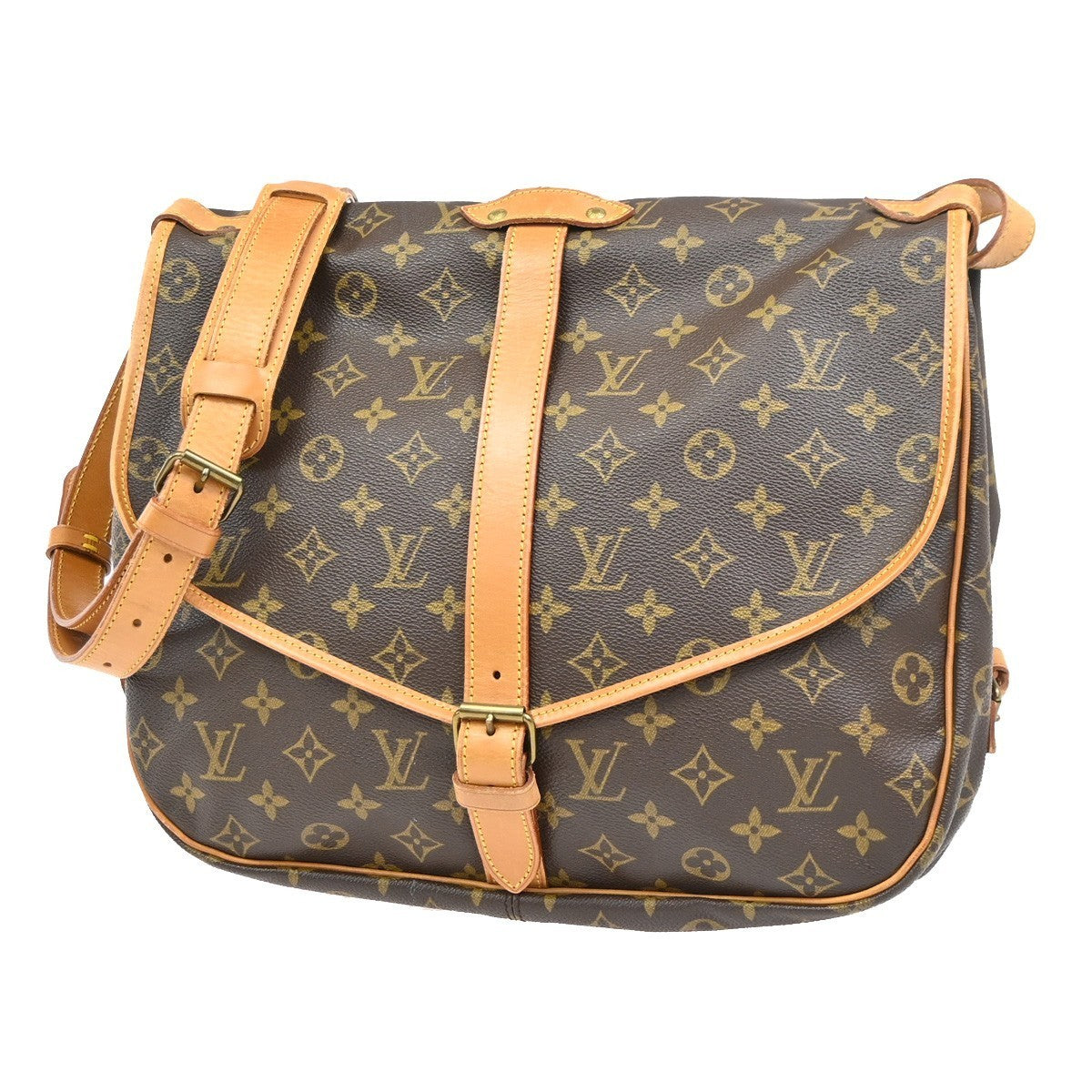 LOUIS VUITTON Saumur 35 Shoulder Bag Monogram Leather BN France M42254 15TA710