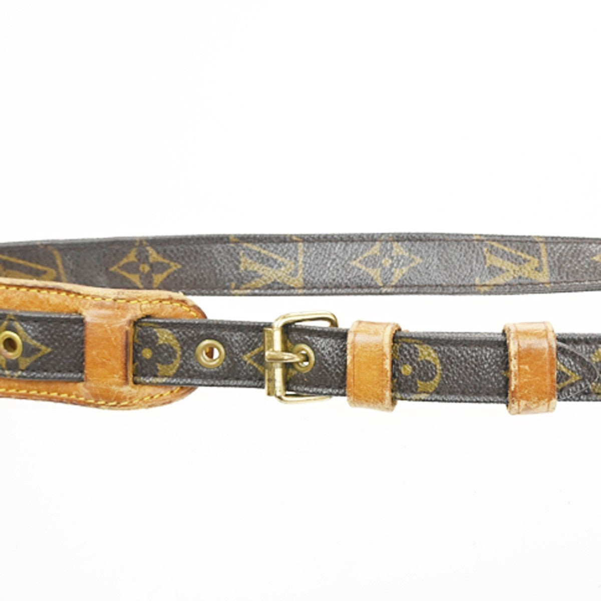 LOUIS VUITTON Logo Marne Shoulder Bag Monogram Leather Brown M51369 60MA308