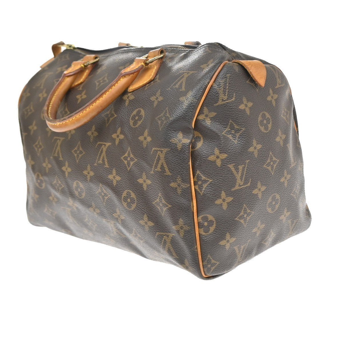 LOUIS VUITTON Speedy 30 Travel Hand Bag Monogram Leather Brown M41526 18YJ216