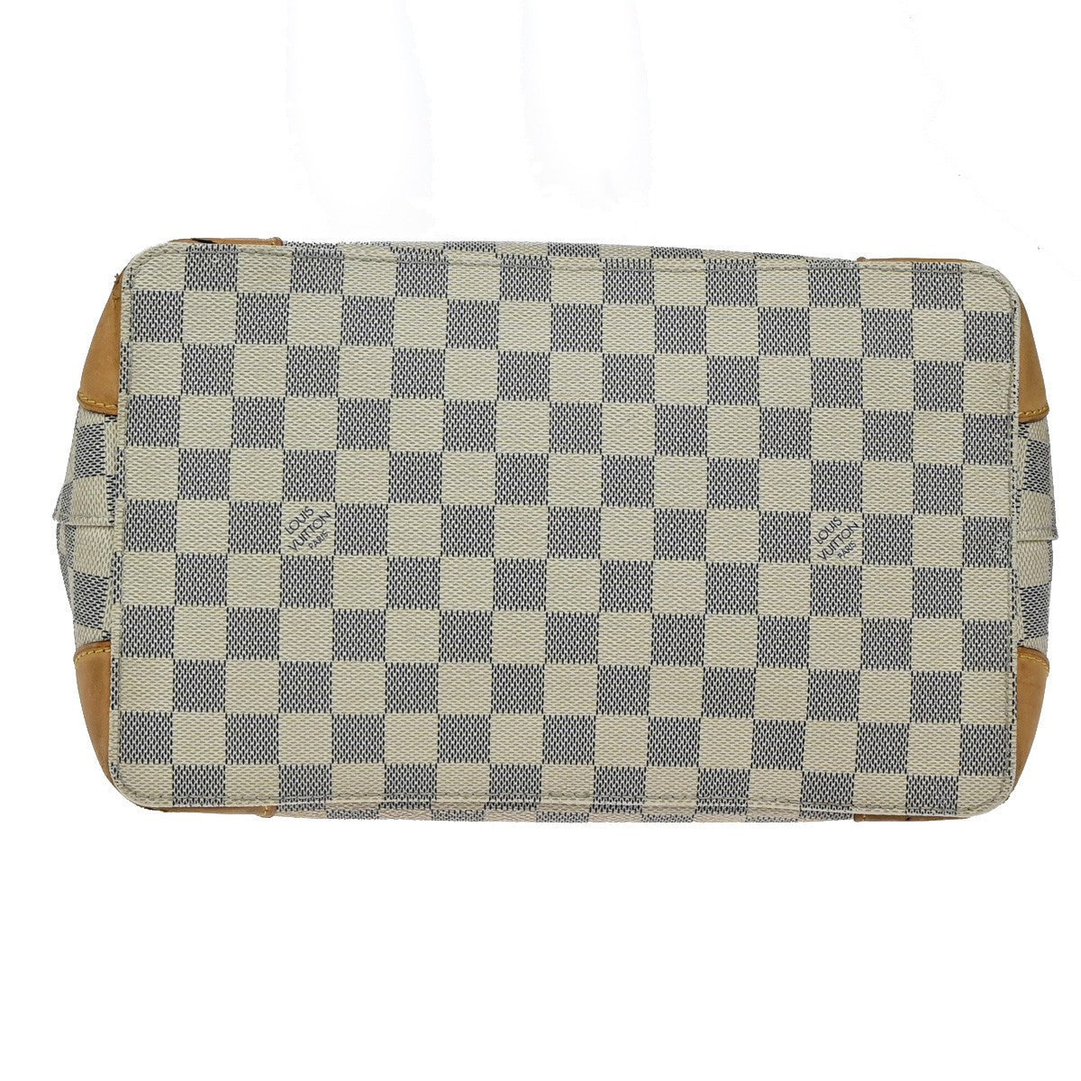 LOUIS VUITTON Hampstead PM Shoulder Bag Damier Azur Leather White N51207 32YH746