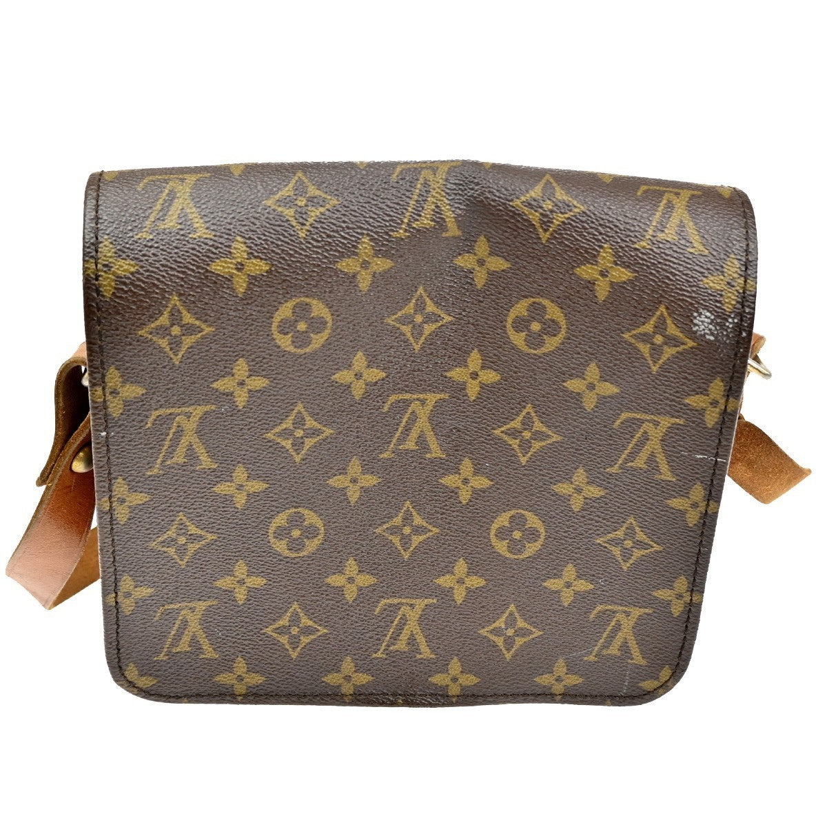 LOUIS VUITTON Cartouchiere MM Shoulder Bag Monogram Leather Brown M51253 30TA406