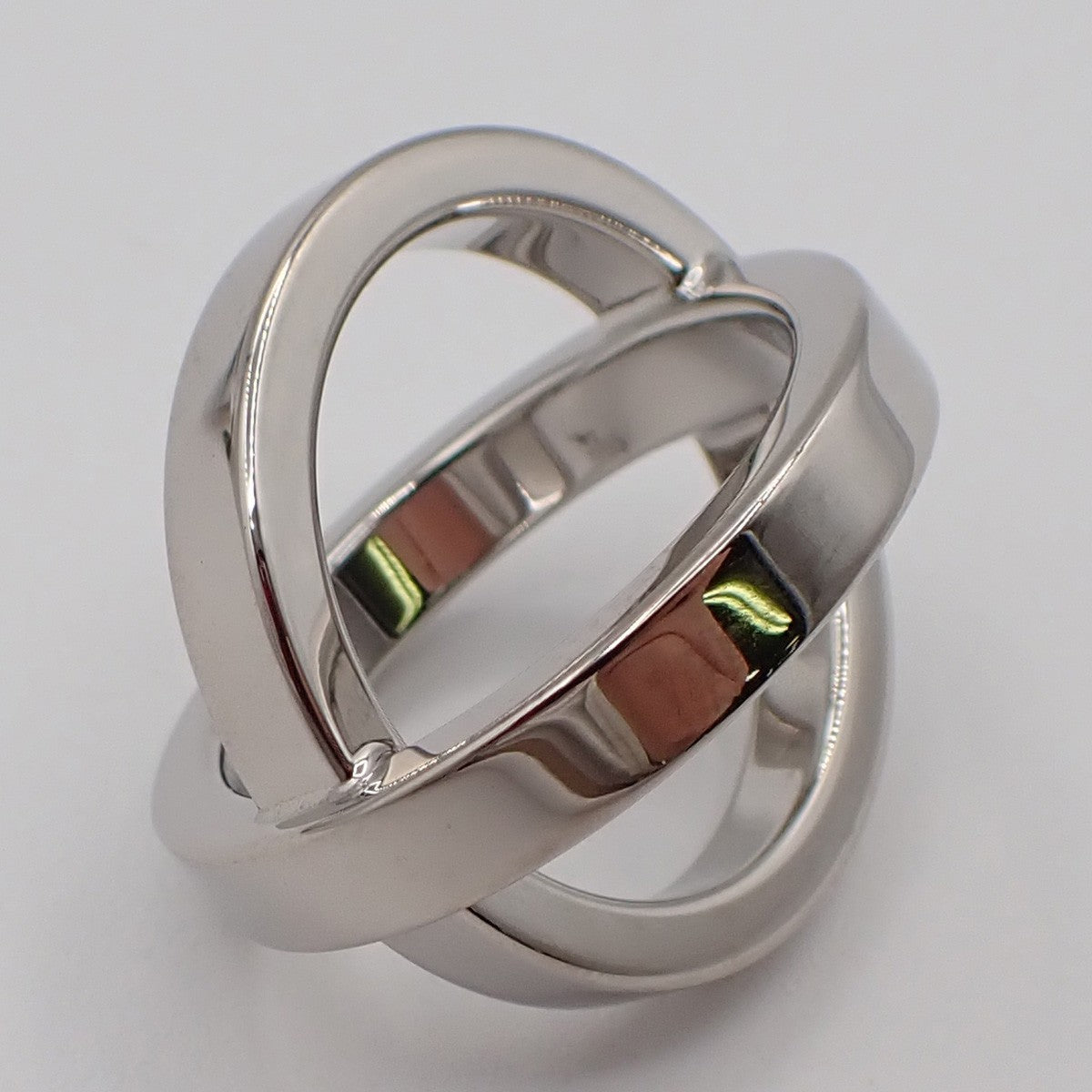 HERMES Baycrew's Bijouterie Fantaisie Scarf Ring Silver Accessory 63RF743