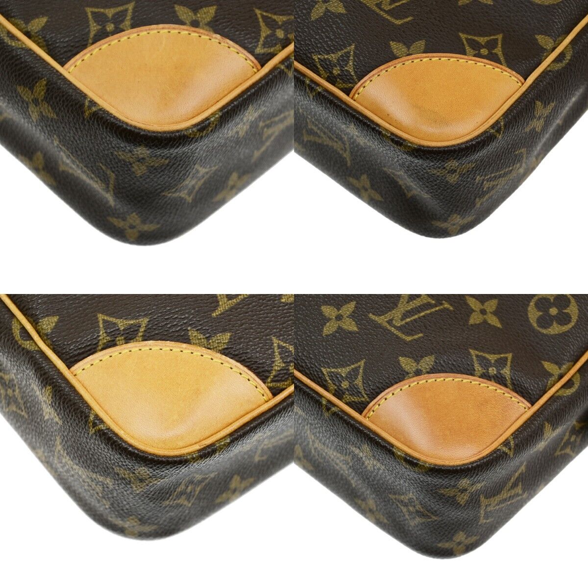 LOUIS VUITTON Compiegne 28 Clutch Bag Monogram Leather Brown GHW M51845 62ED985