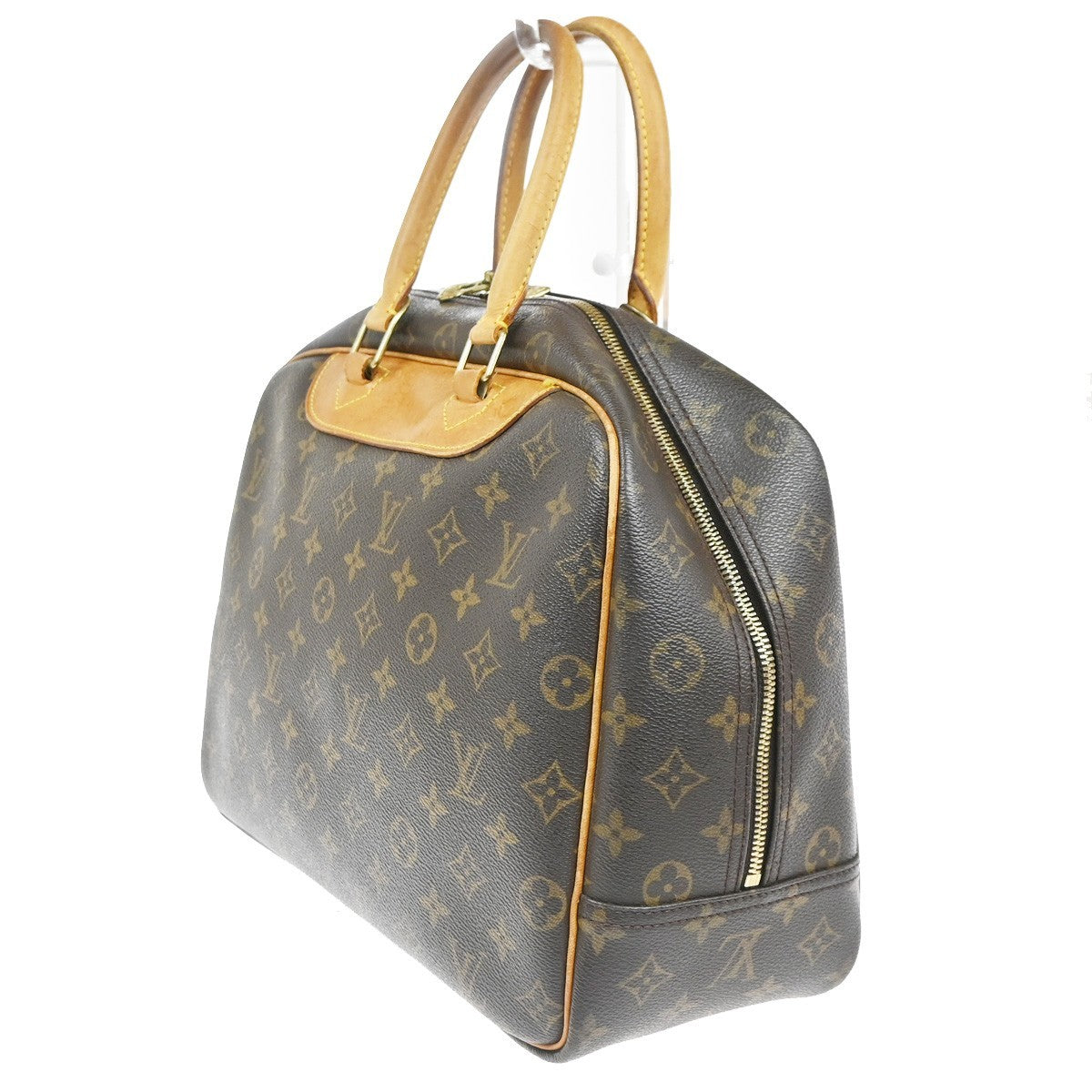 LOUIS VUITTON LV Logo Deauville Hand Bag Monogram Leather Brown M47270 81TA584