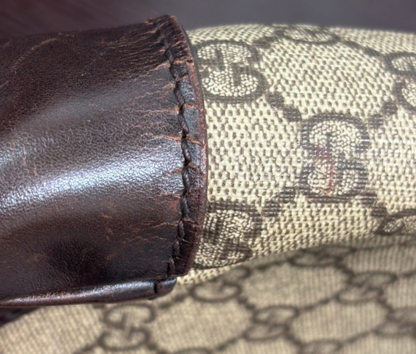 GUCCI GG  Pattern Shoulder Bag GG Supreme Leather Beige SHW 04KB623
