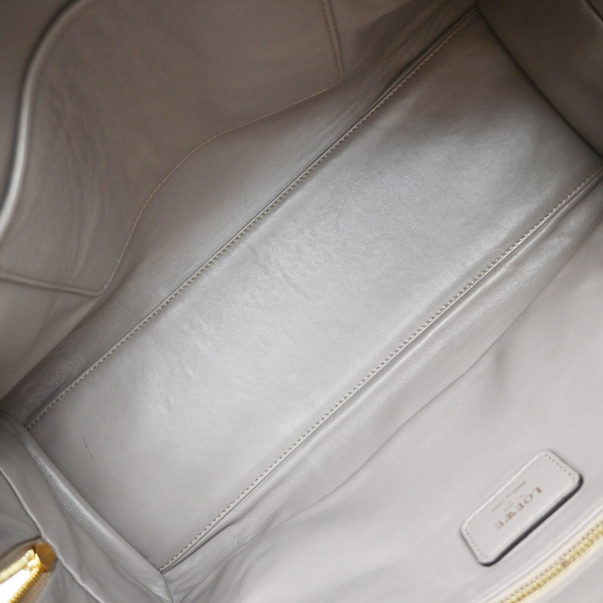LOEWE Logo Anagram Amazona Hand Bag Leather Beige GHW Spain 21EG085