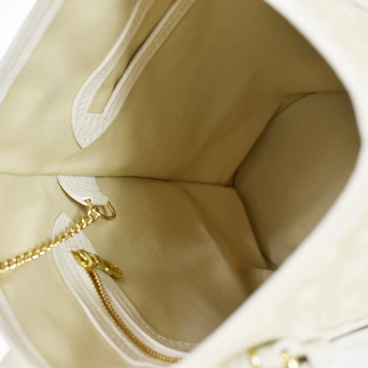 LOUIS VUITTON BUCKET PM Shoulder Bag Monogram Mini Lin Ivory Dunne 76YD133