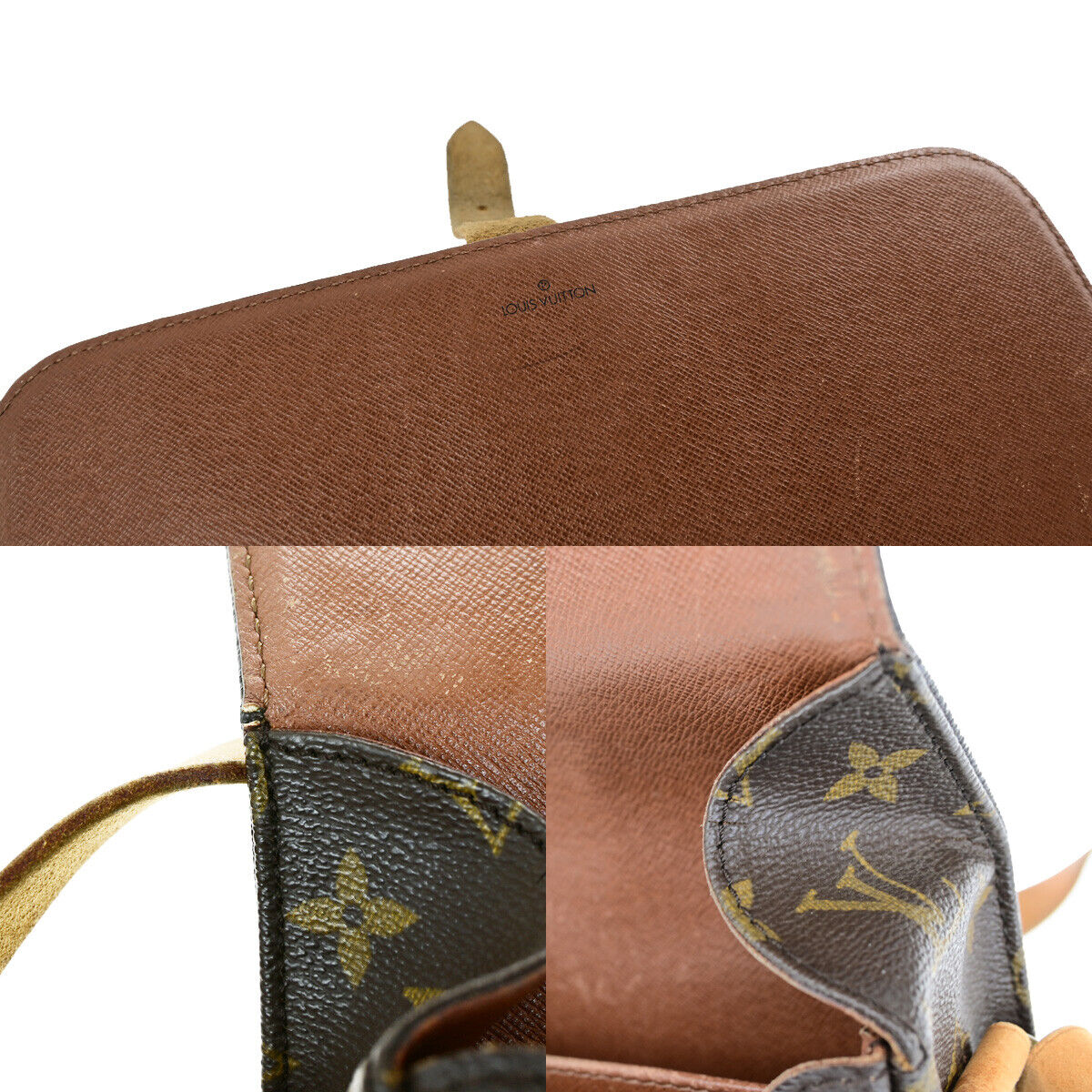 LOUIS VUITTON Cartouchiere GM Shoulder Bag Monogram Leather Brown M51252 30SJ466