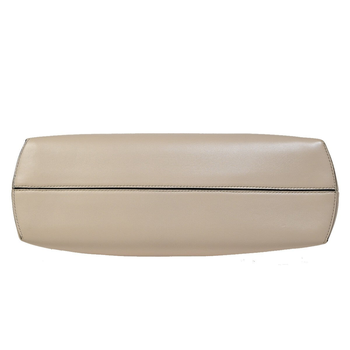 FENDI First Medium 2Way Shoulder Clutch Bag Leather Beige Gold Italy 370RJ786