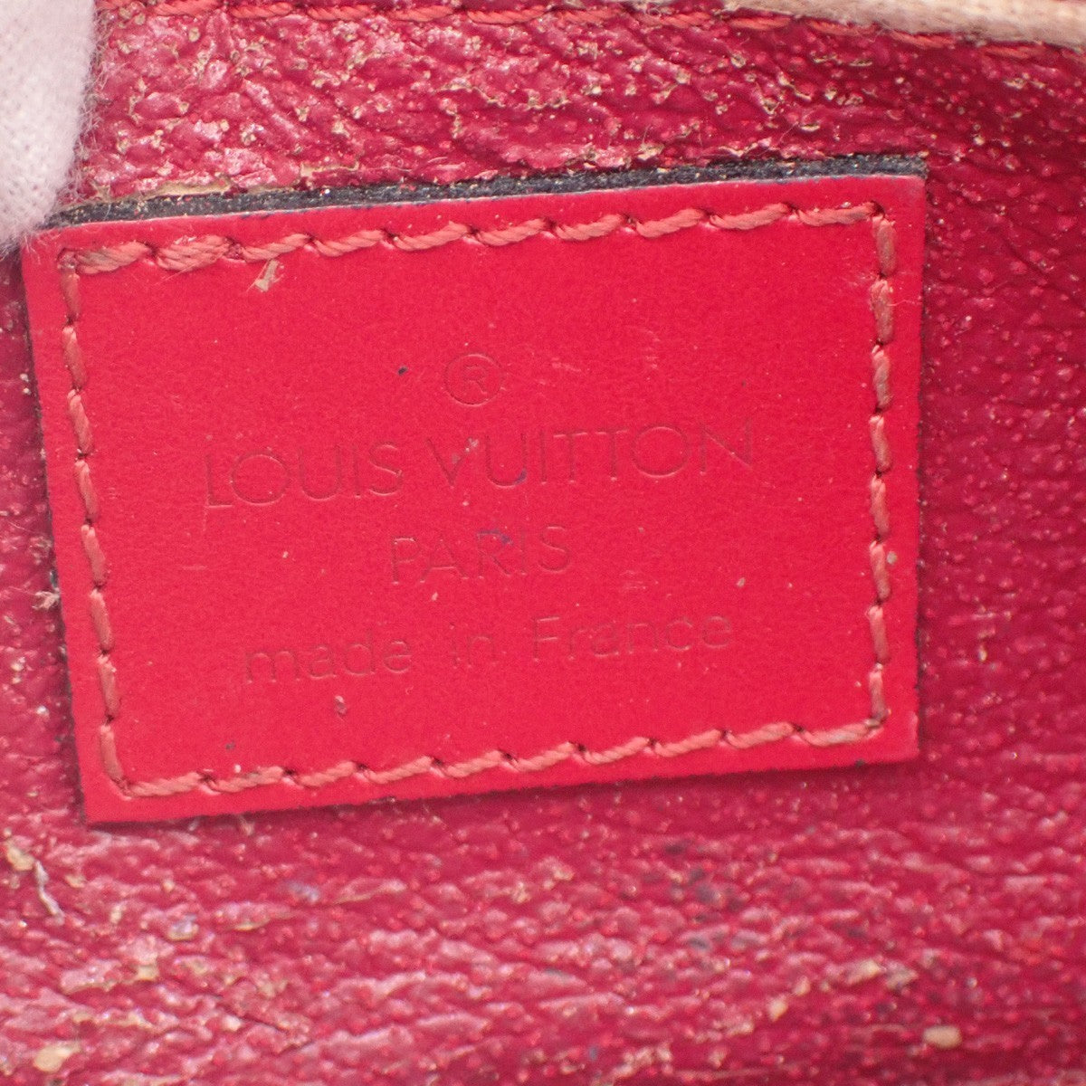 LOUIS VUITTON LV Logo Dauphine PM Pouch Bag Epi Leather Red M48447 05KC868