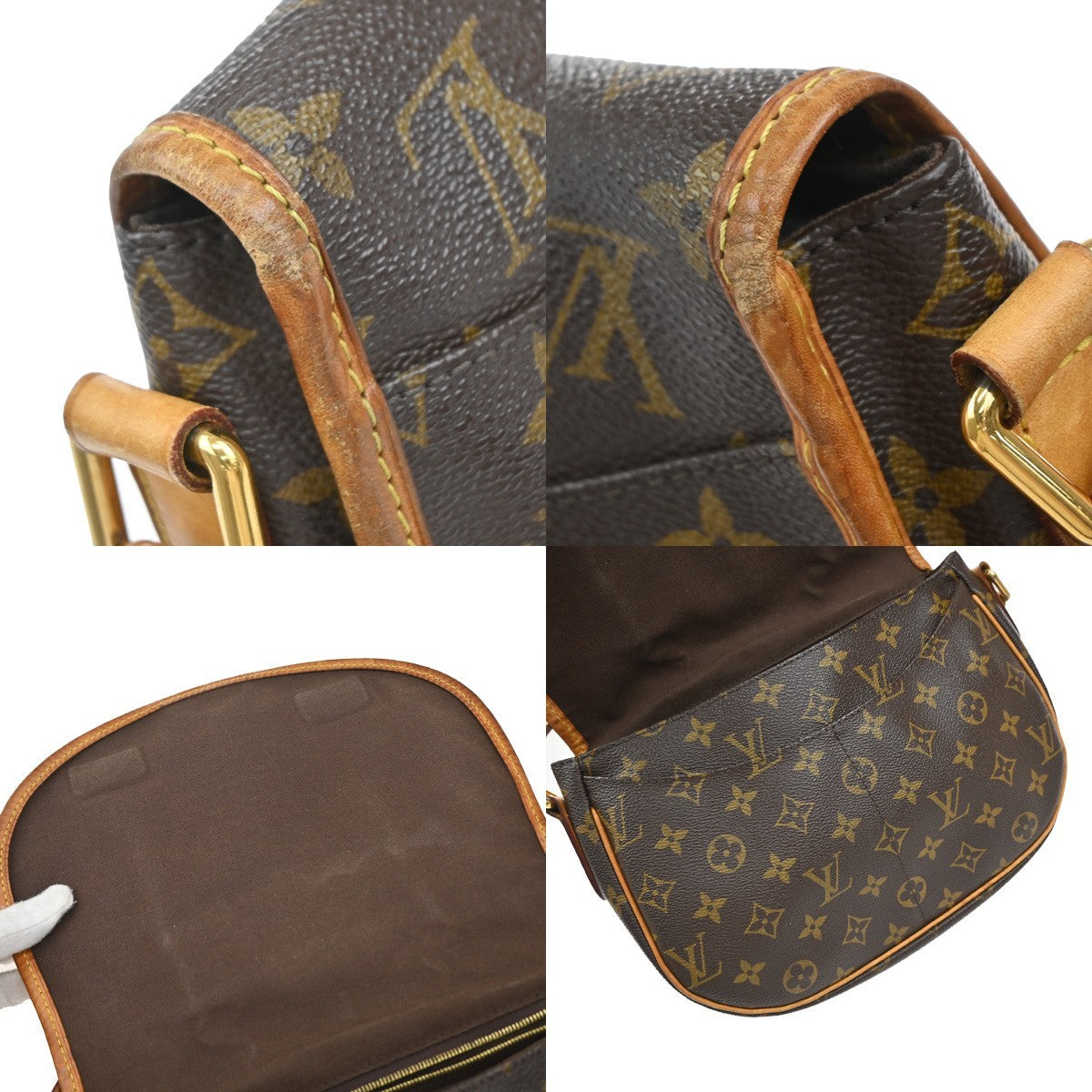 LOUIS VUITTON Menilmontant PM Shoulder Bag Monogram Leather BN M40474 72KB385