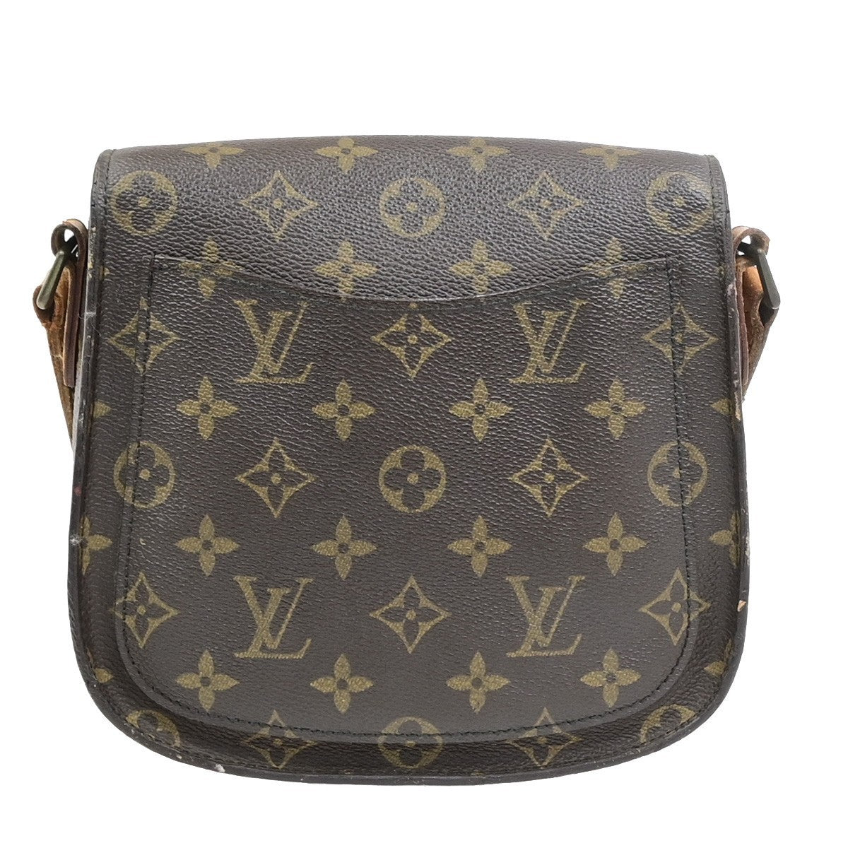LOUIS VUITTON Saint Cloud MM Shoulder Bag Monogram Leather Brown M51243 36PA097