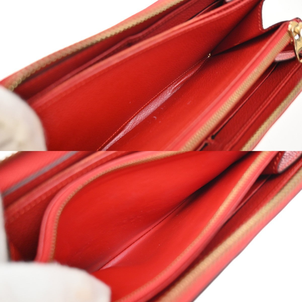 LOUIS VUITTON Zippy Wallet Long Wallet Monogram Empreinte Red M60737 62KP130