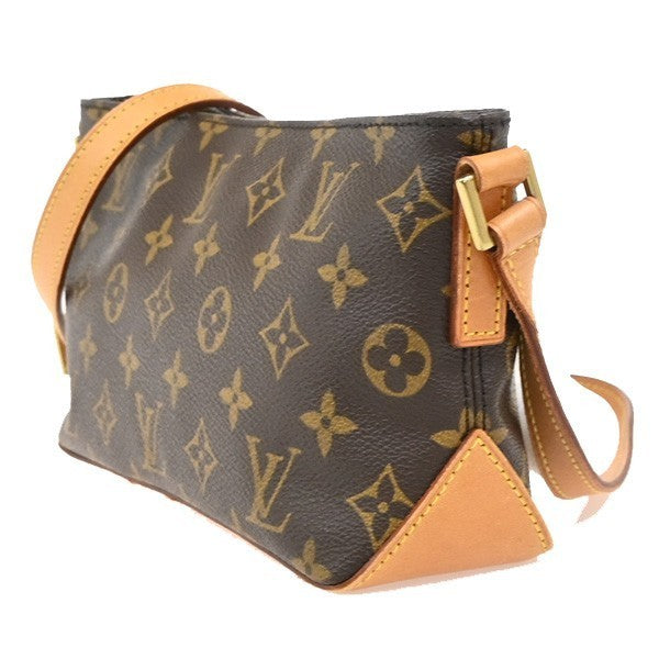 LOUIS VUITTON Logo Trotteur Shoulder Bag Monogram Leather Brown M51240 12PA122