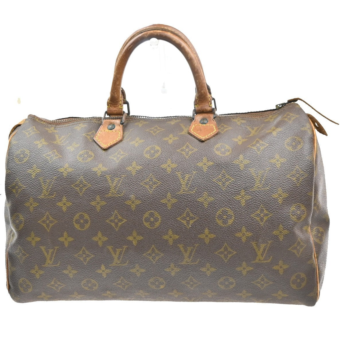 LOUIS VUITTON Speedy 35 Travel Hand Bag Monogram Leather Brown M41524 31MA296