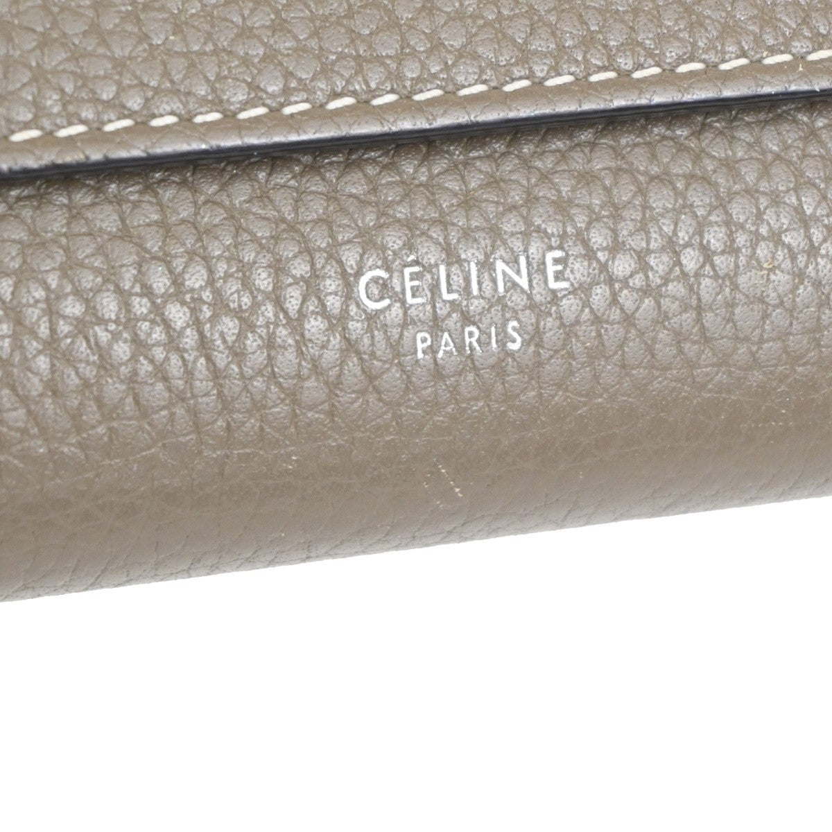 CELINE Logo Flap Multifunction Long Wallet Leather Brown SHW 04TA523
