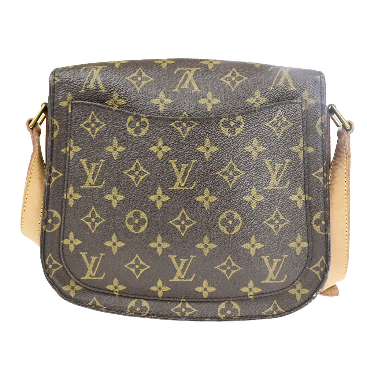 LOUIS VUITTON Saint Cloud GM Shoulder Bag Monogram Leather Brown M51242 87YG518