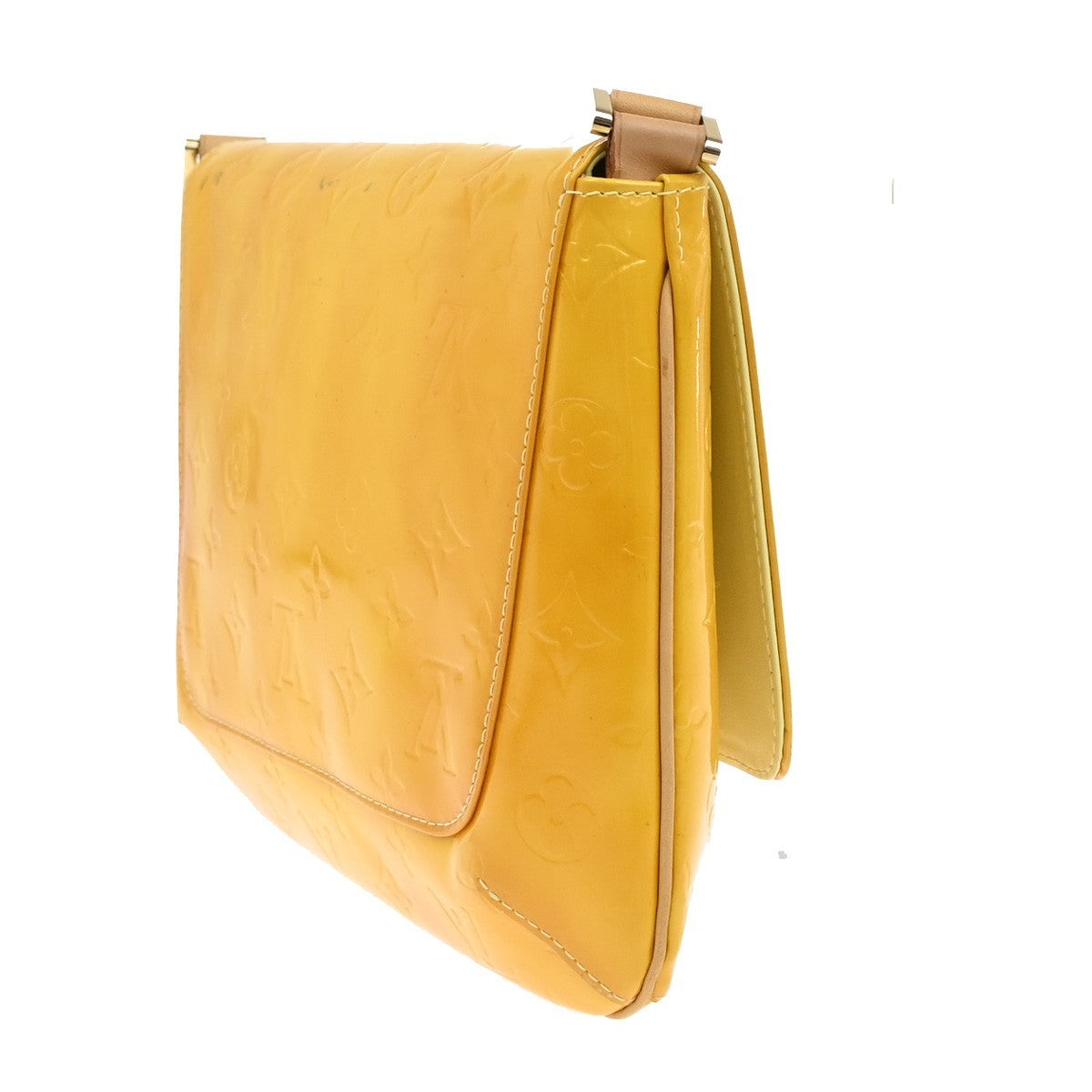 LOUIS VUITTON Thompson Street Shoulder Bag Monogram Vernis Yellow M91071 65EF809