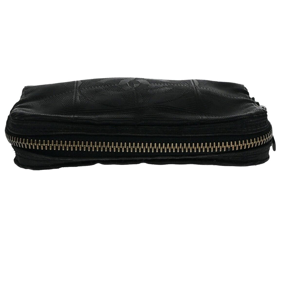 CHANEL CC Logo New Travel Line Mini Pouch Bag Jacquard Black France 02EB271