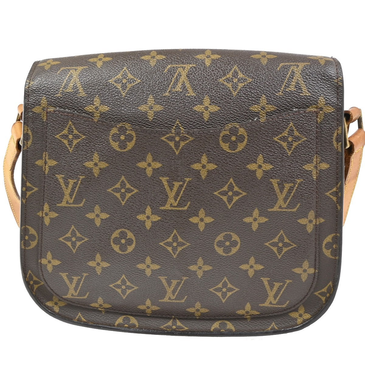 LOUIS VUITTON Saint Cloud GM Shoulder Bag Monogram Leather Brown M51242 34CA715