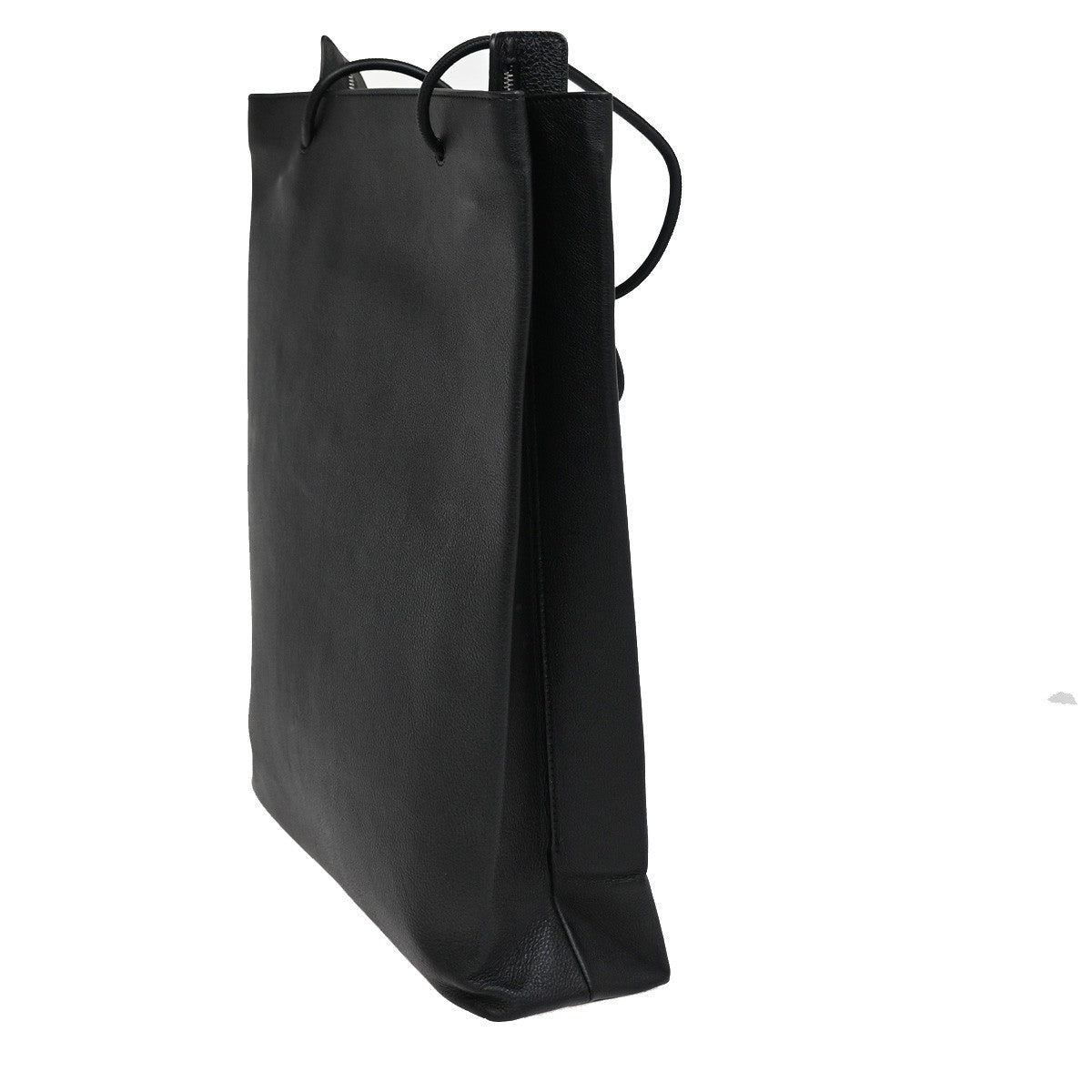 BALENCIAGA North South Shopping Shoulder Bag Leather Black SHW Italy 87YH647