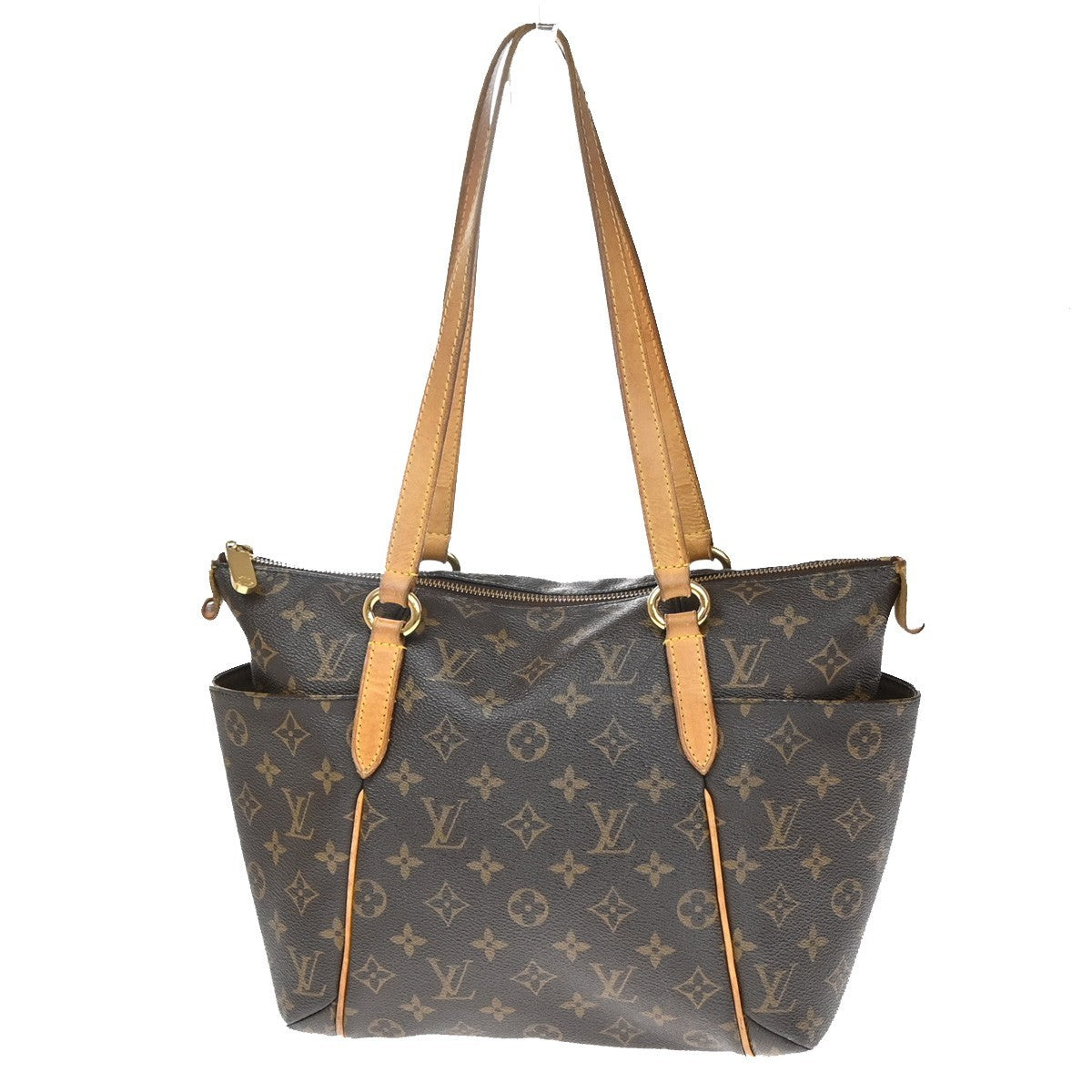 LOUIS VUITTON Logo Totally PM Shoulder Bag Monogram Leather Brown M56688 99YJ098