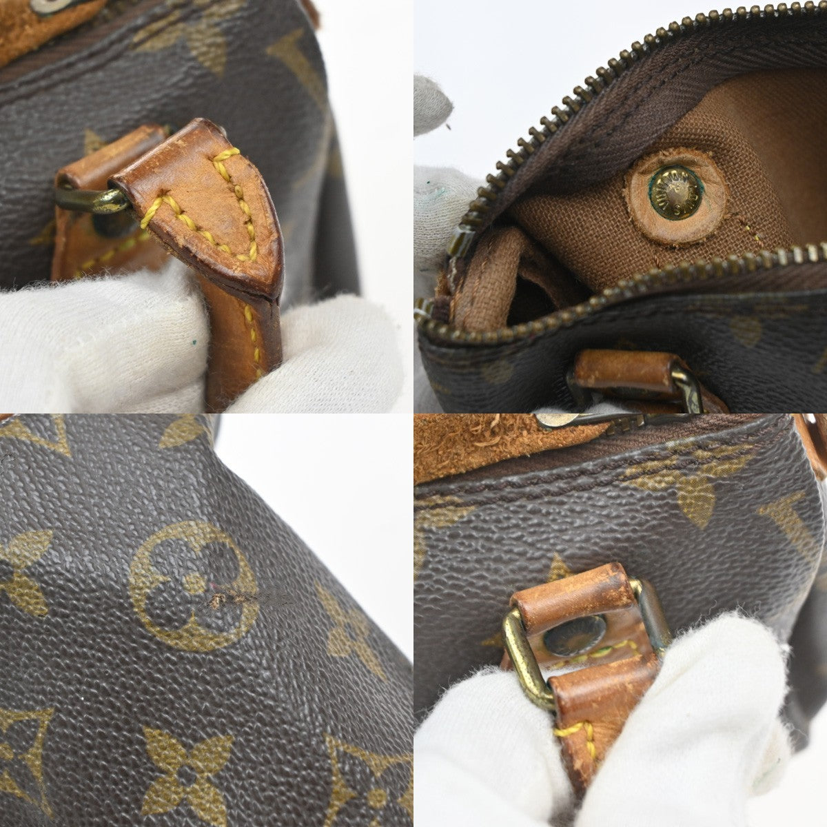 LOUIS VUITTON Mini Speedy Hand Bag Monogram Leather Brown M41534 82CA981