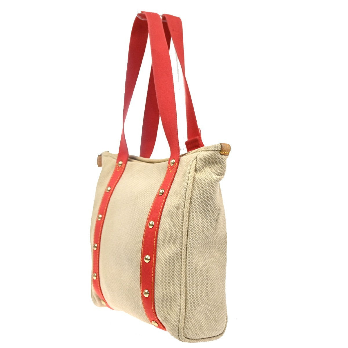 LOUIS VUITTON Cabas MM Shoulder Bag Antigua Canvas Leather Beige M40035 88MA592