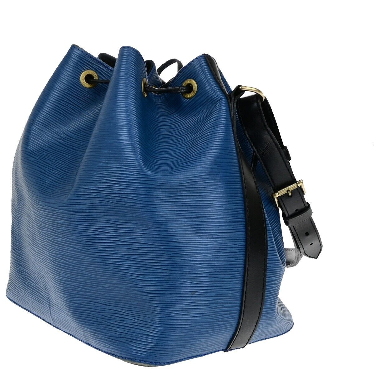 LOUIS VUITTON Petit Noe Bicolor Shoulder Bag Epi Leather Blue BK M44152 36EB411