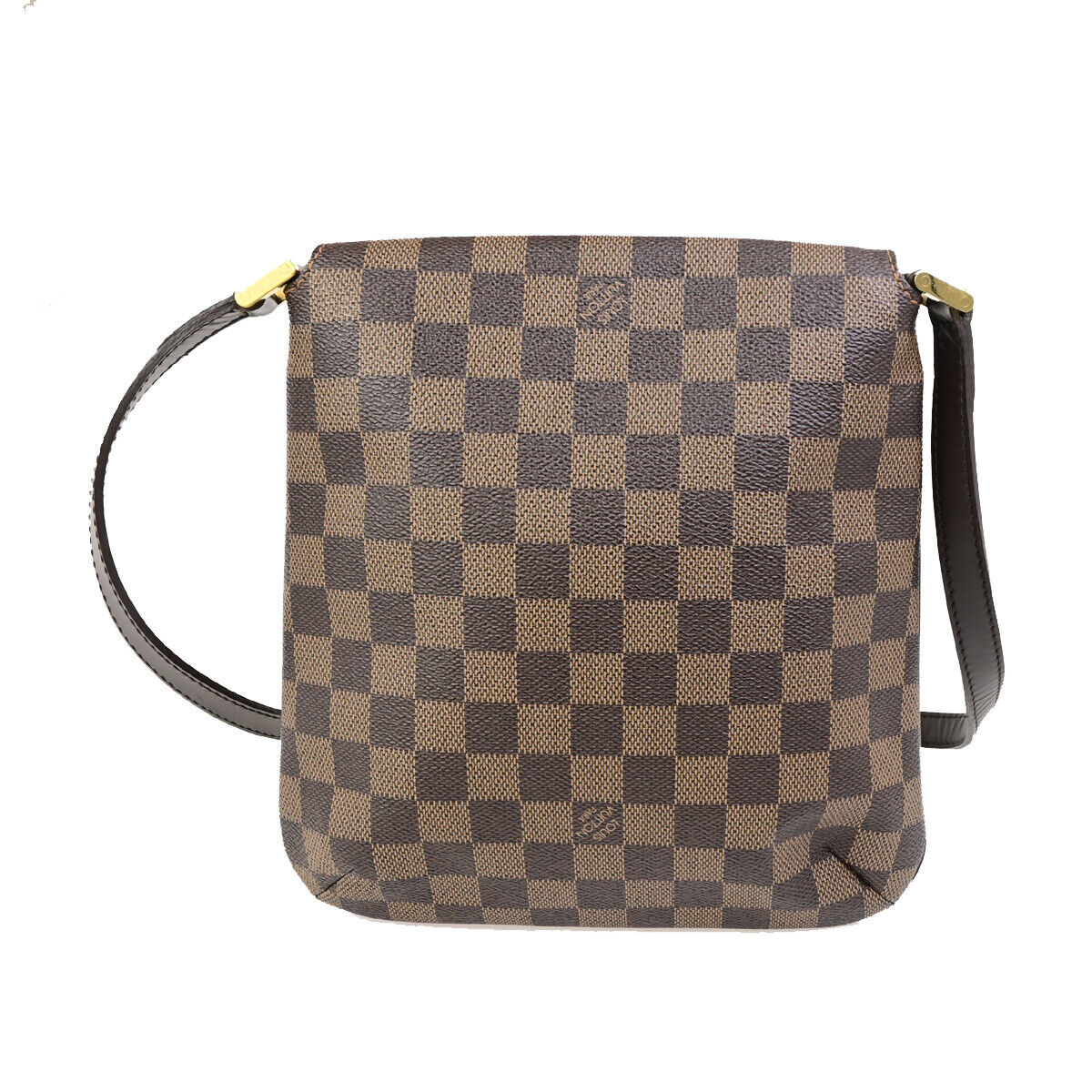LOUIS VUITTON Musette Shoulder Bag Damier Ebene Leather Brown N51302  90SJ504