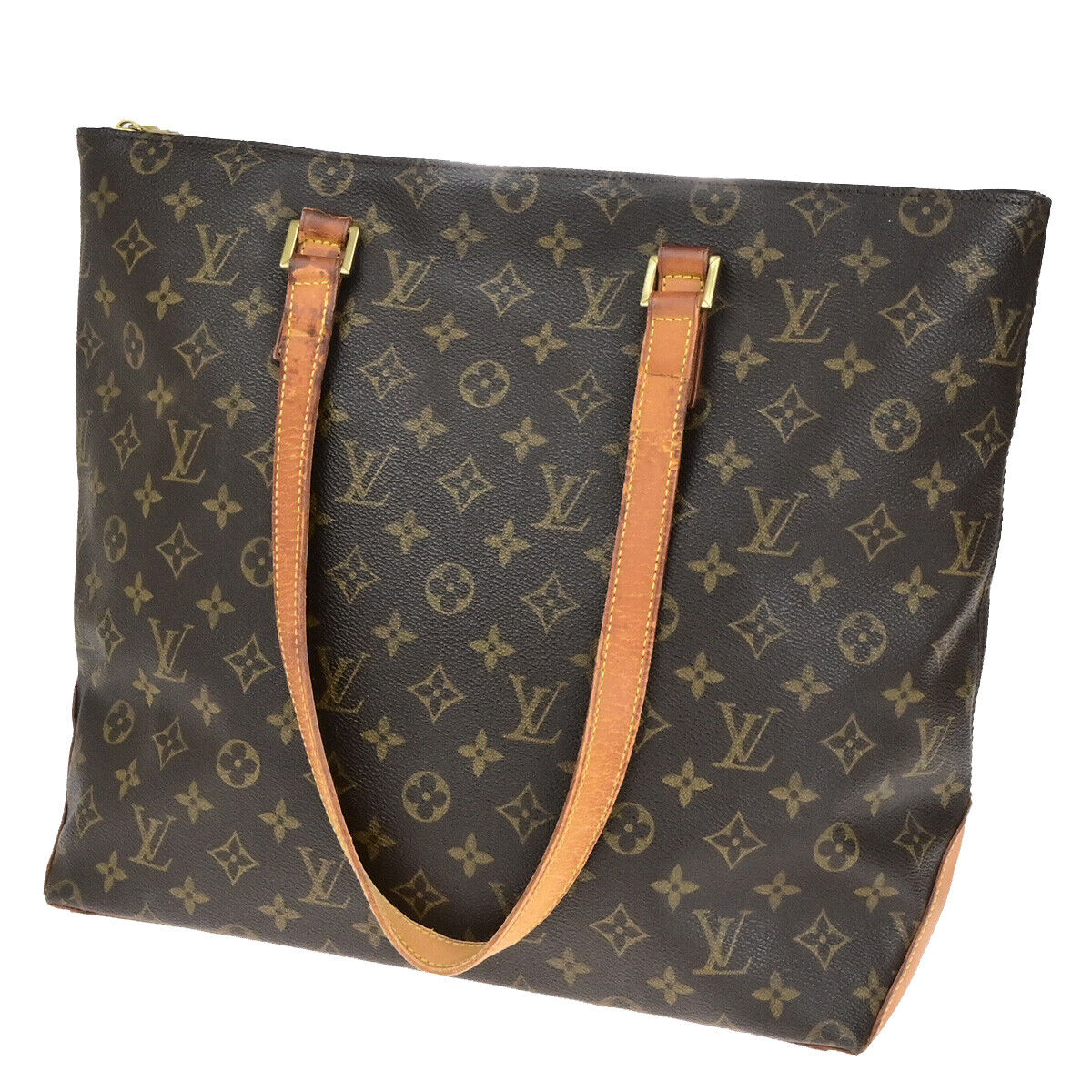 LOUIS VUITTON Cabas Mezzo Shoulder Bag Monogram Leather Brown M51151 66YG758