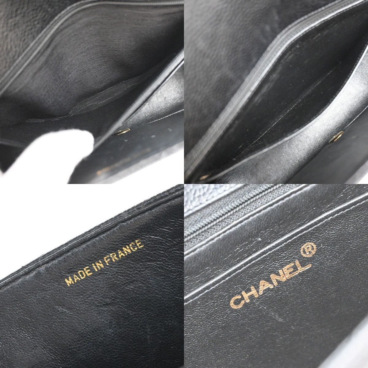 CHANEL CC Diana 25 Chain Shoulder Bag Calfskin Leather Black Vintage 282RF866