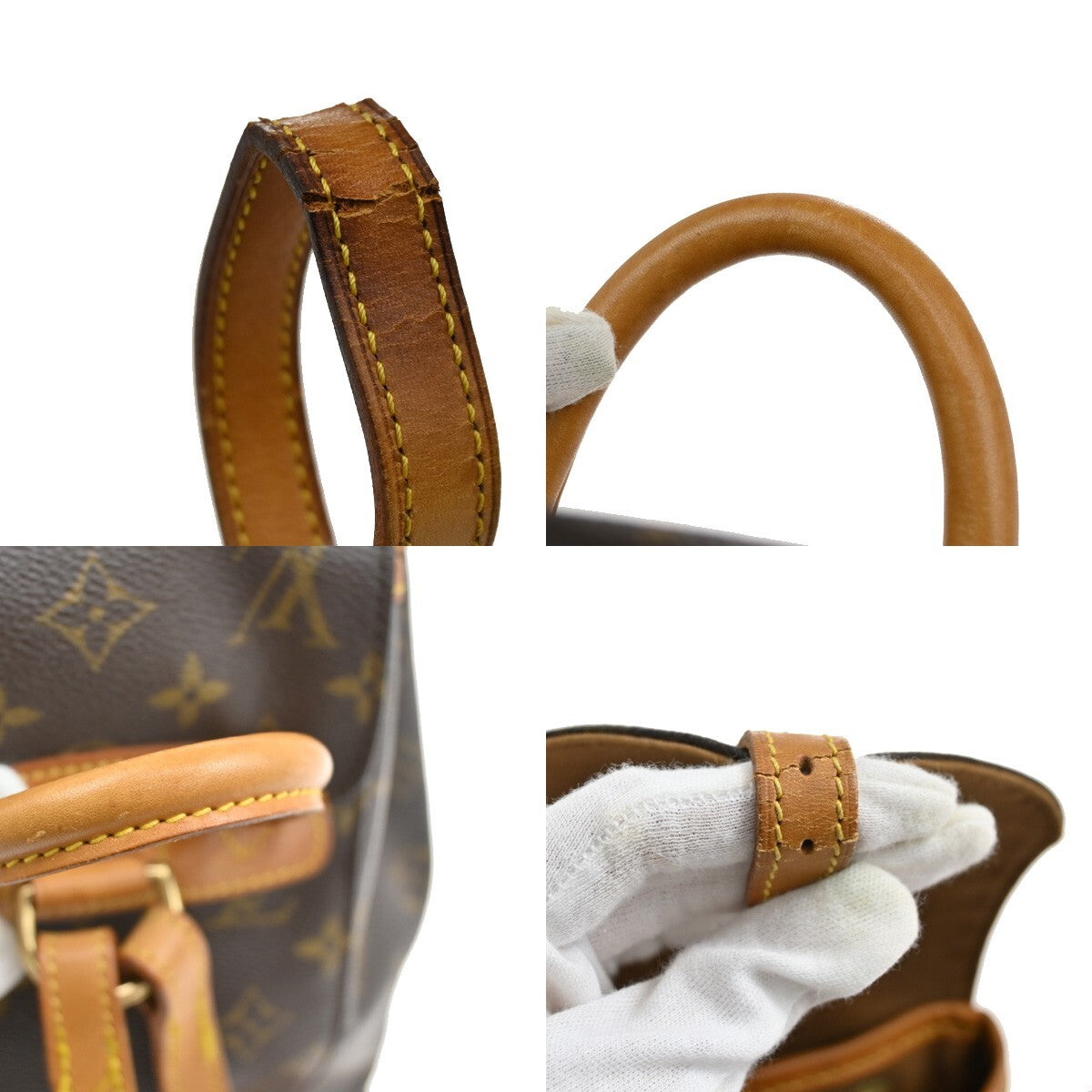 LOUIS VUITTON Mini Montsouris Backpack Bag Monogram Leather Brown M51137 12EE163