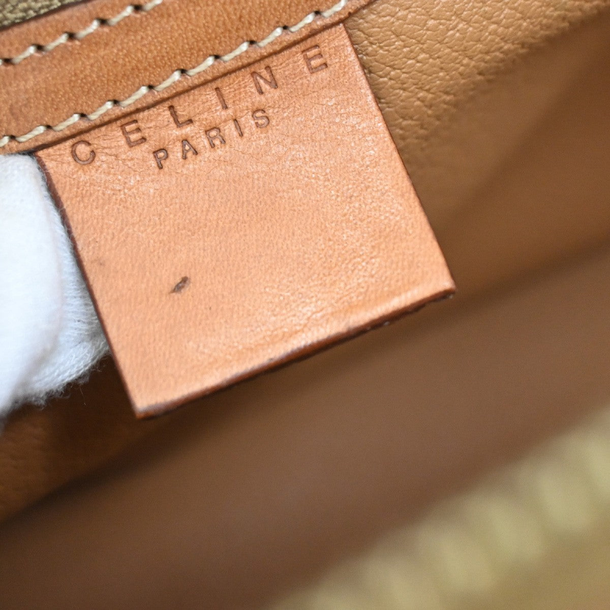 CELINE Logo Macadam Pattern Hand Bag PVC Leather Brown GHW Made in Italy 86KB345