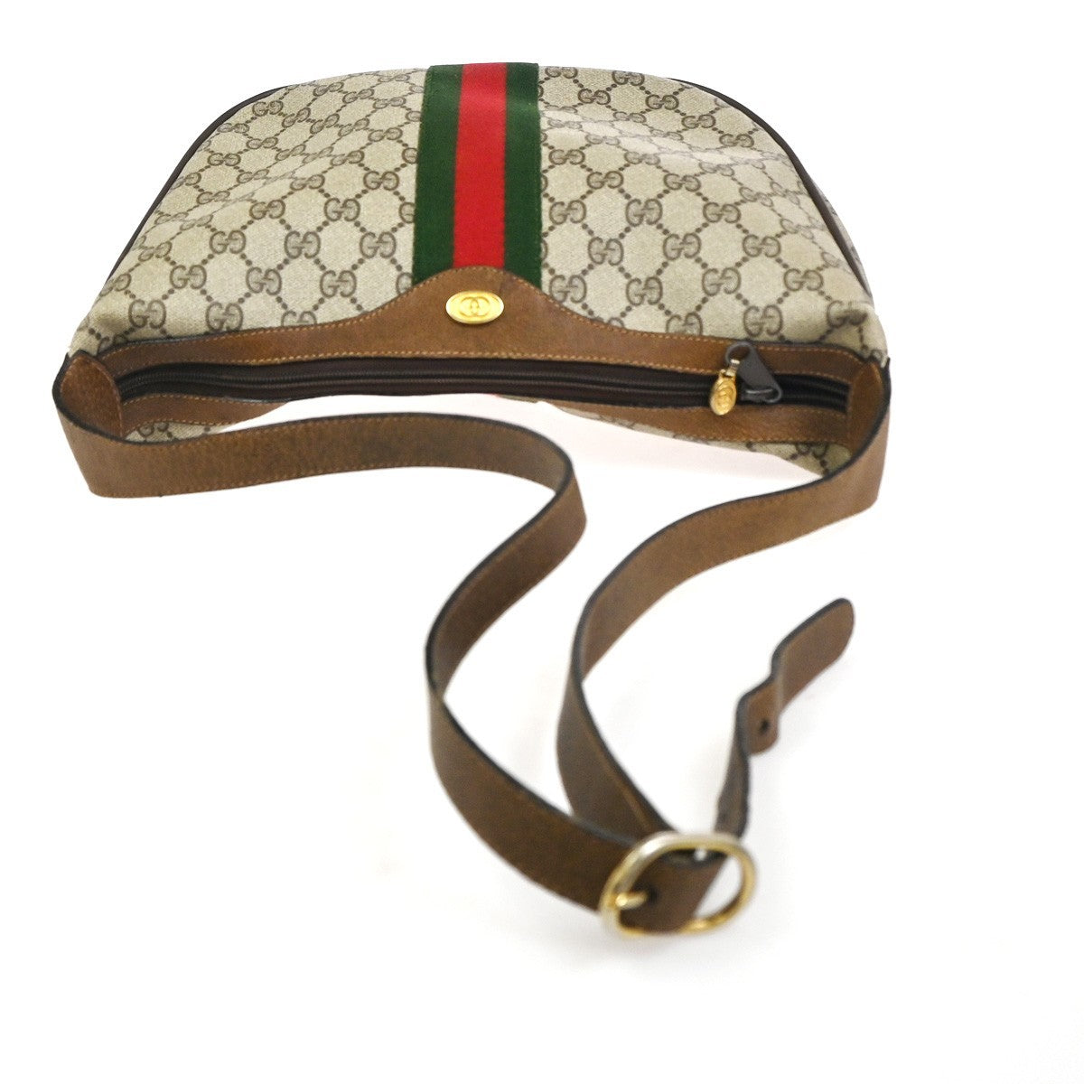 GUCCI Logo GG Pattern Sherry CrossBody Shoulder Bag PVC Leather BN Italy 31CA754