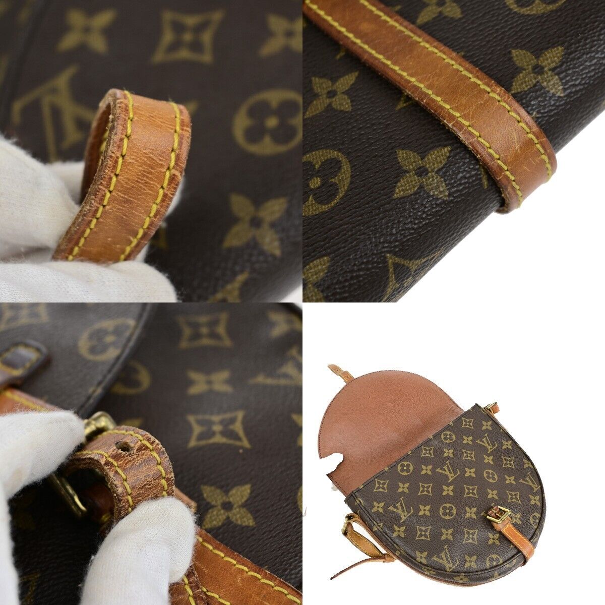 LOUIS VUITTONI Chantilly MM Shoulder Bag Monogram Leather Brown M51233 64EB704