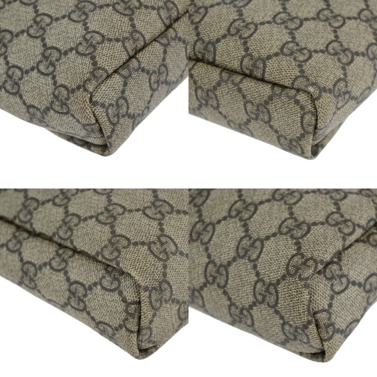 GUCCI Logo GG Pattern Crossbody Shoulder Bag PVC Leather Brown Italy 68EC870