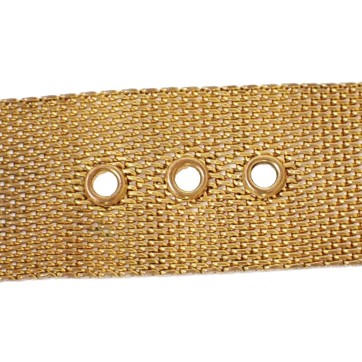 CHANEL CC Logo Belt Bracelet Bangle  Gold GHW Accessory France 79SH115